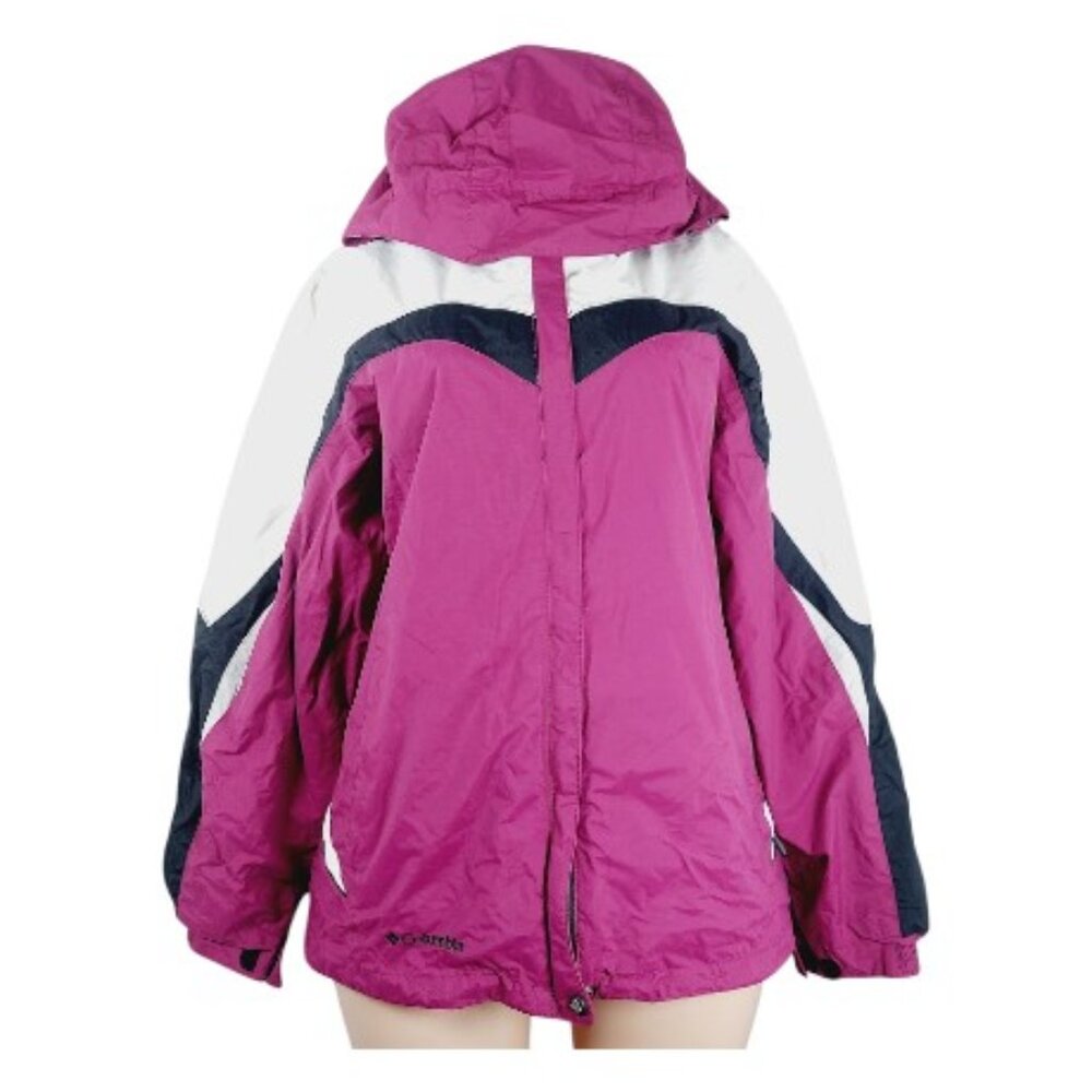 Columbia Women's Purple White Interchange Thermal Winter Snow Jacket Size L